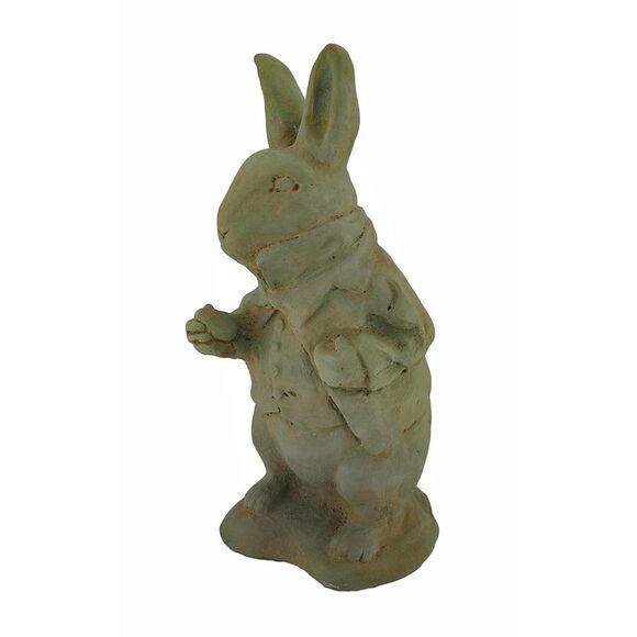 3 Pc. Adventures in Wonderland Alice White Rabbit & Mad Hatter Cement Statue Set - Picture 4 of 7